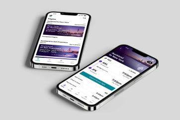 International flight overview and details in the Air NZ app.
