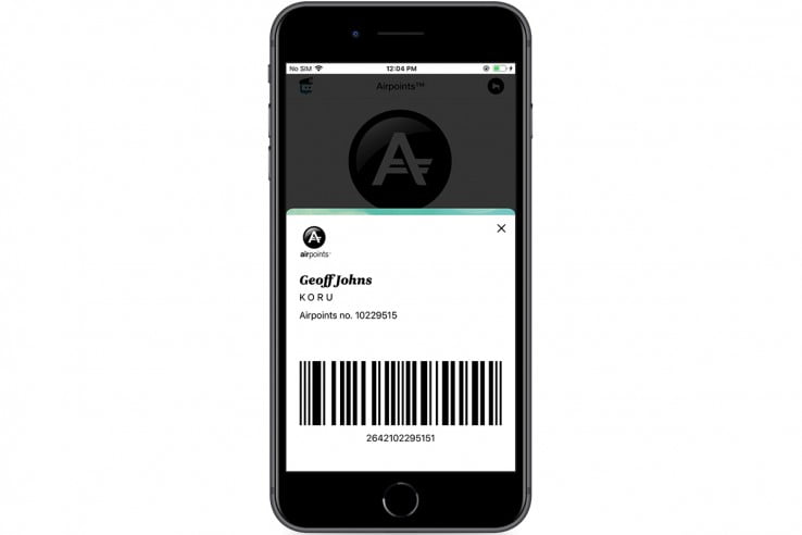 Digital Airpoints™ cards - Retail. 