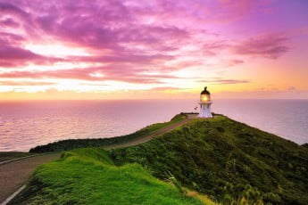 cape reinga lighthouse sunrise, New Zealand. 