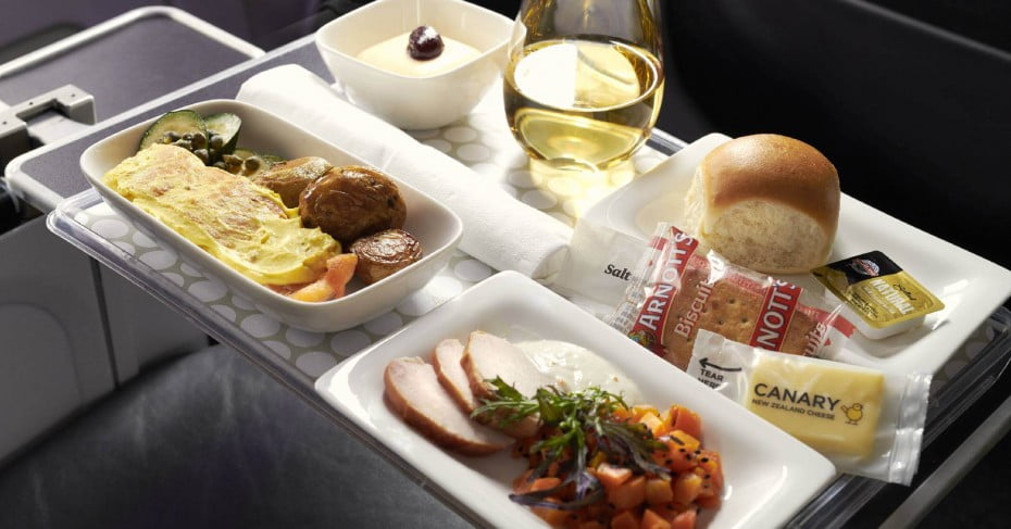 Air New Zealand Premium Economy Meal 
