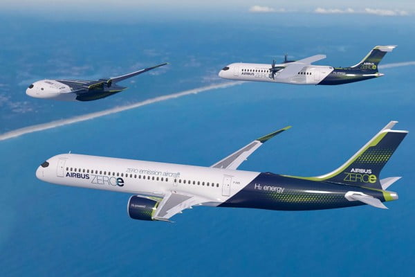 Airbus Zero Emission Hydrogen Powered Aircraft Air New Zealand